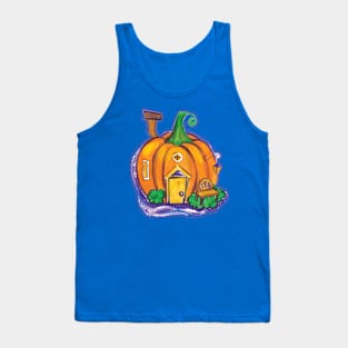 Pumpkin House in Gouache style Tank Top